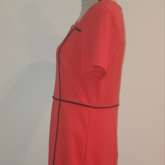 Elegant Redish Orange Work Dress Size 8 - Picture 10 of 10